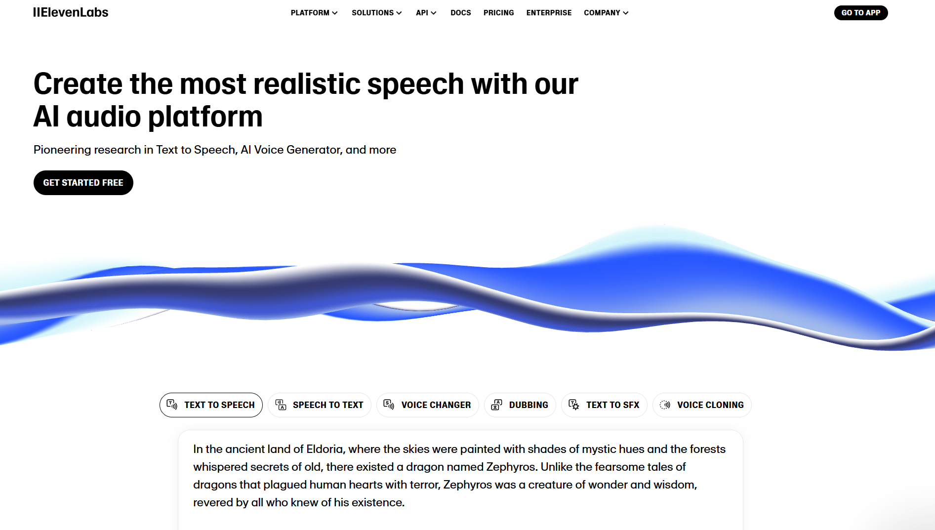 ElevenLabs screenshot