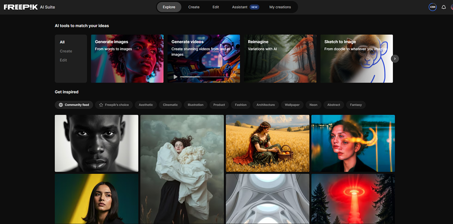 Magnific (Aka Freepik) screenshot