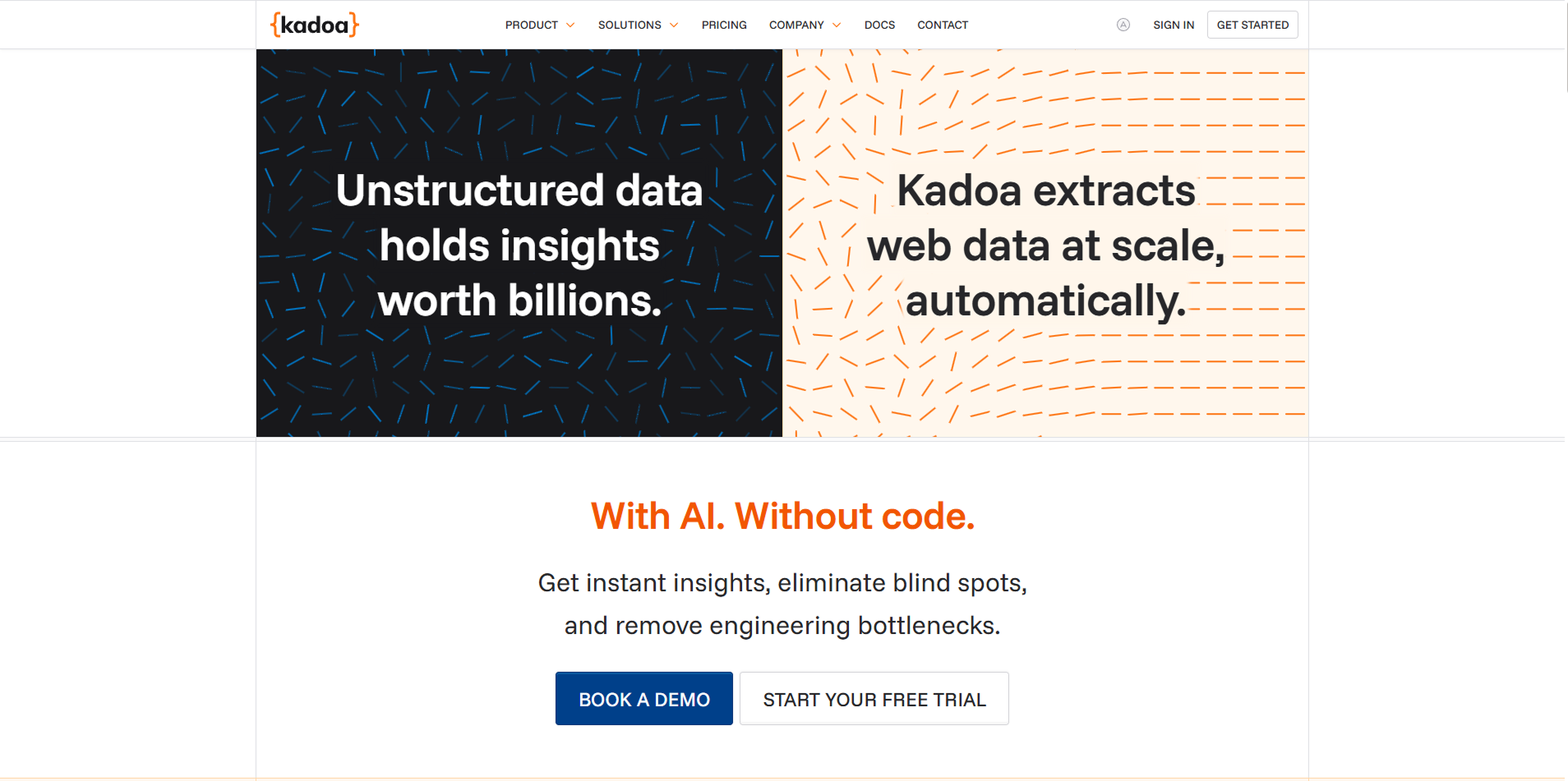 Kadoa screenshot