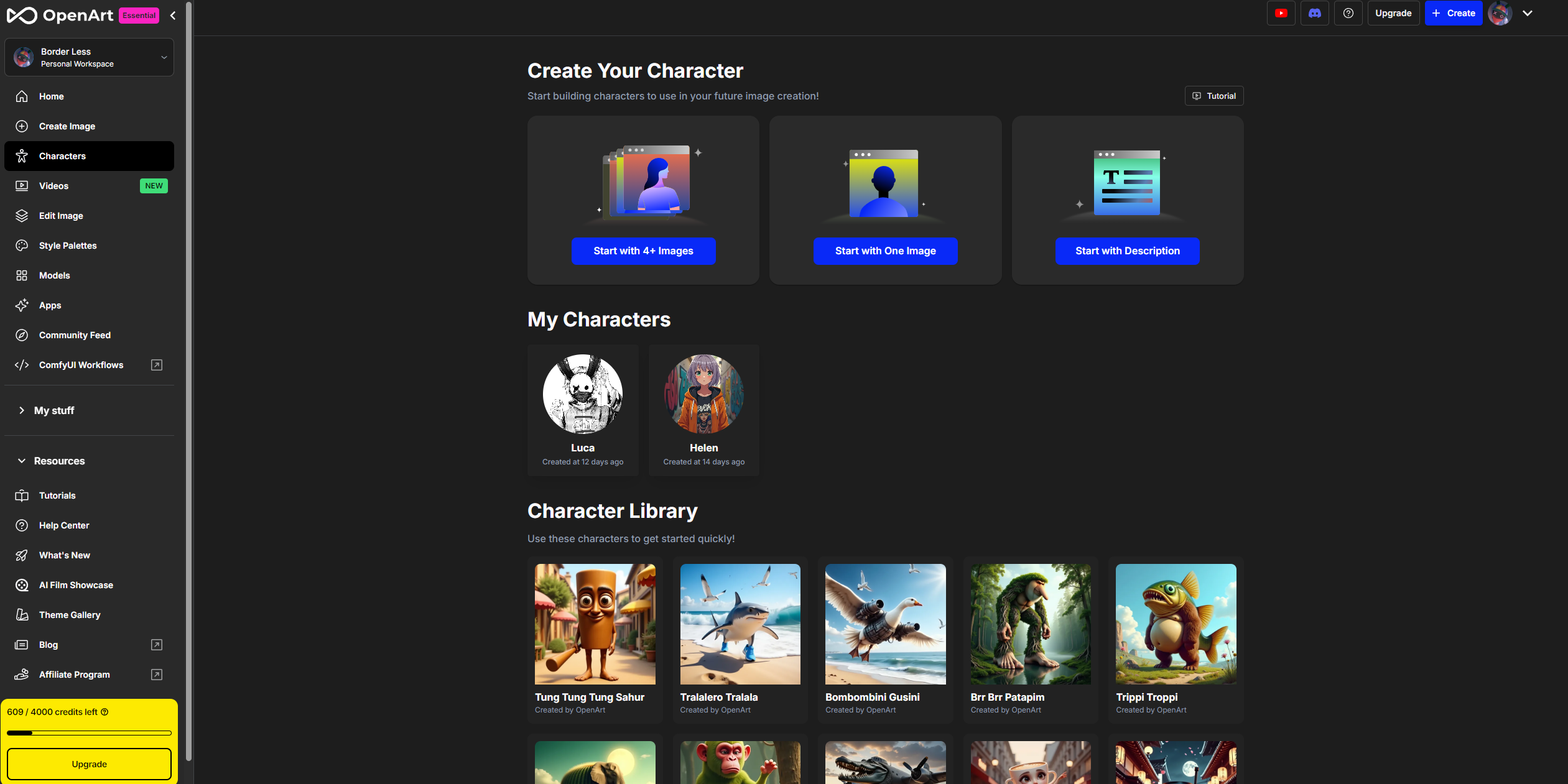 Openart screenshot