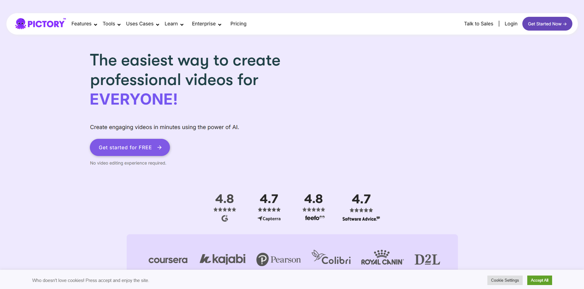 Pictory screenshot