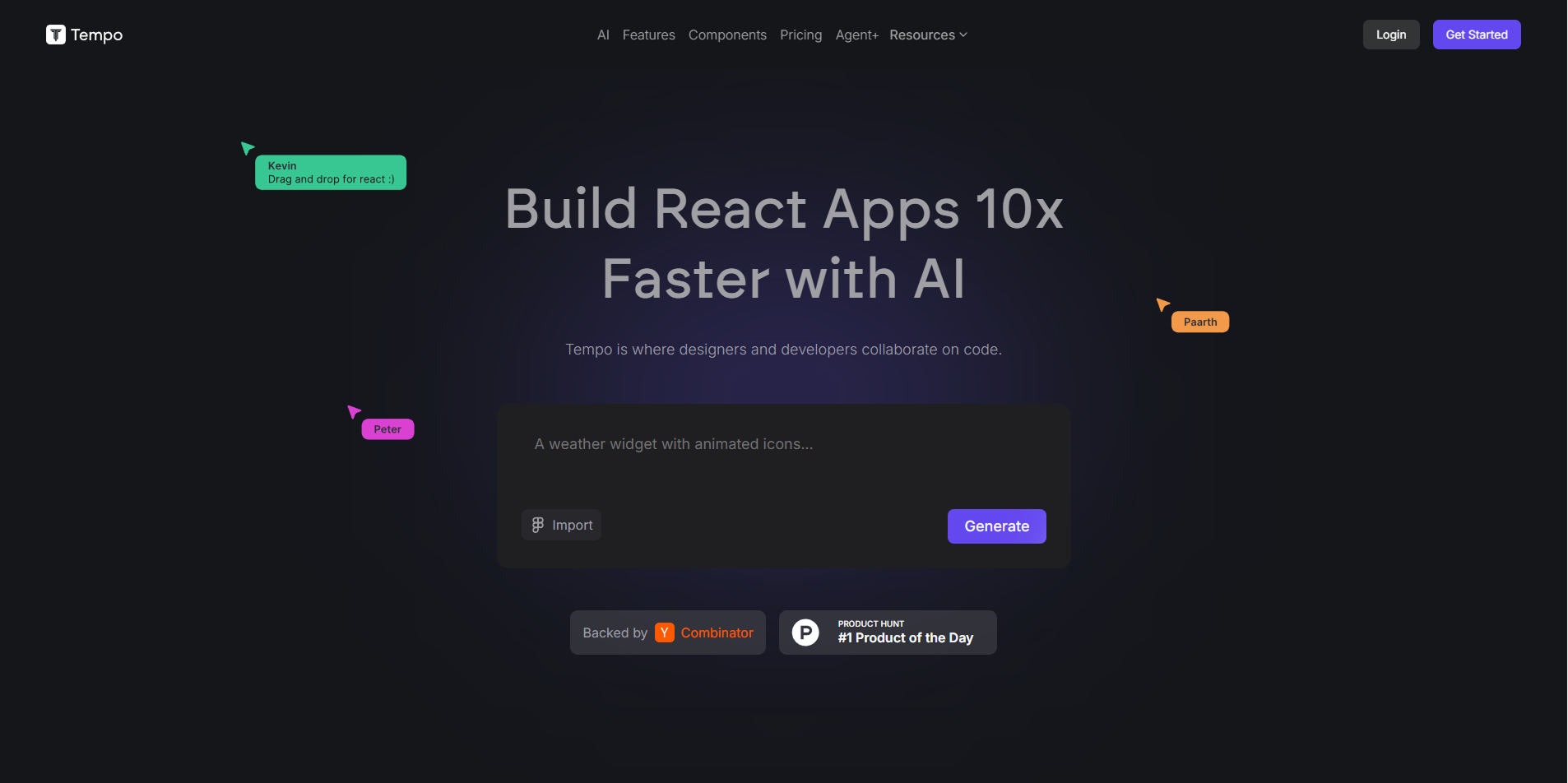 Tempo Labs screenshot